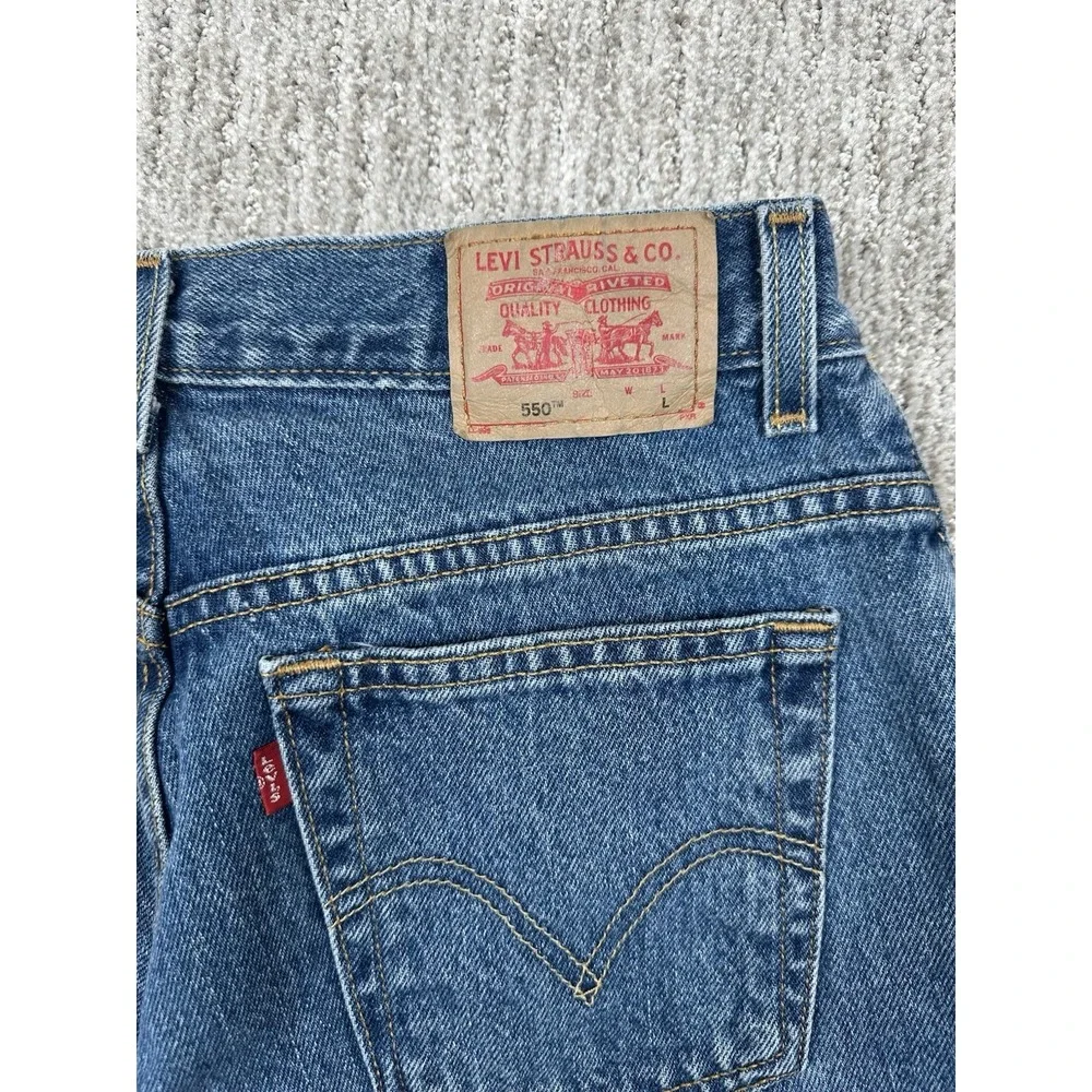 Vintage Levis 550 Jeans Womens 12 L (30x32) Relaxed Fit Tapered Leg Medium Wash